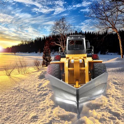 rc skid steer plowing snow|remote control truck for snow.